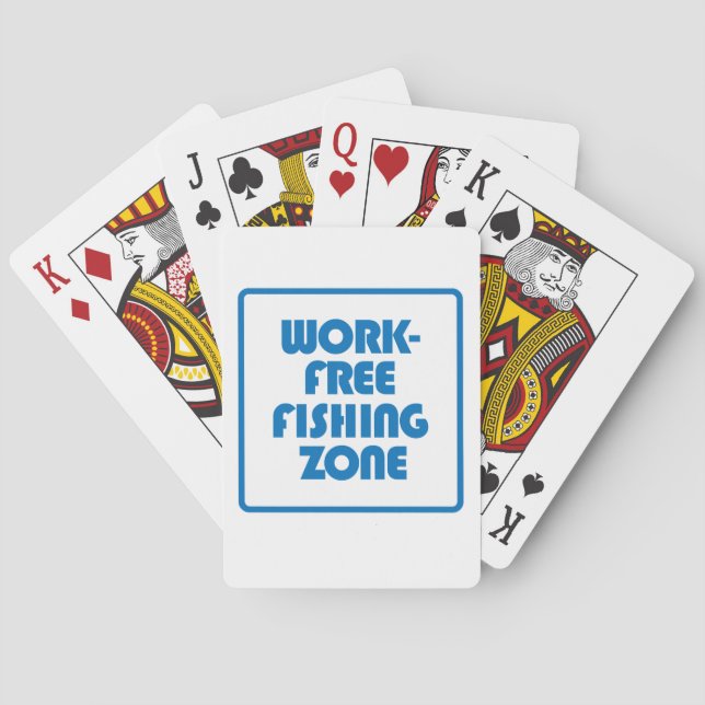 Work Free Fishing Zone Poker Cards (Back)