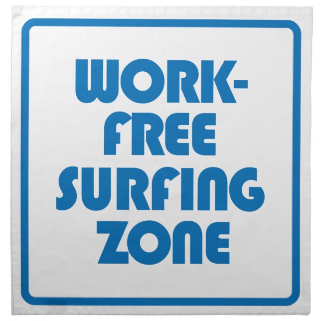 Work Free Surfing Zone Napkin (Front)