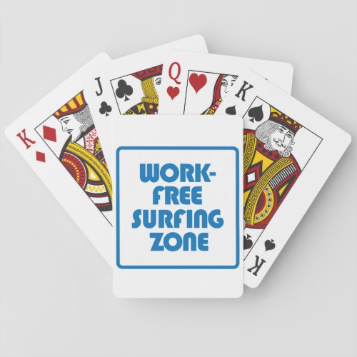 Work Free Surfing Zone Playing Cards