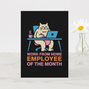 Work From Home Employee Of The Month Card