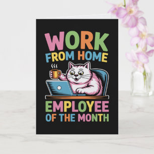 Work From Home Employee Of The Month Card