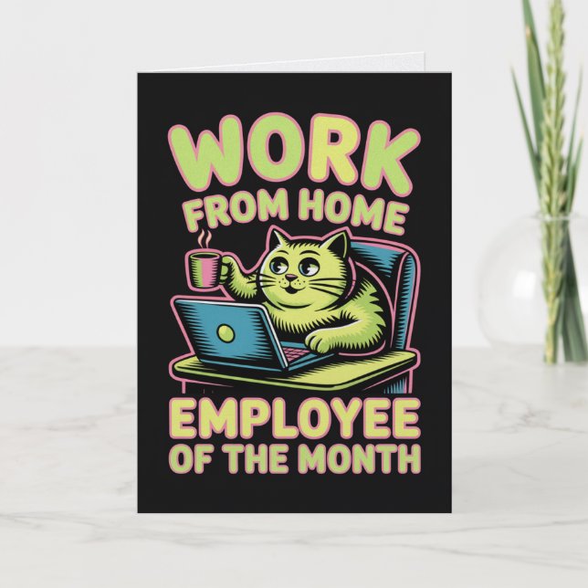 Work From Home Employee Of The Month Card (Front)