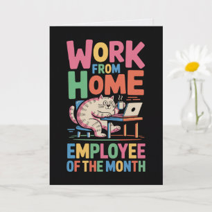 Work From Home Employee Of The Month Card