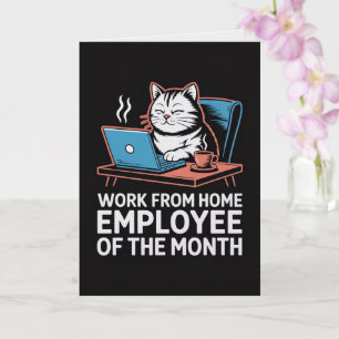 Work From Home Employee Of The Month Card