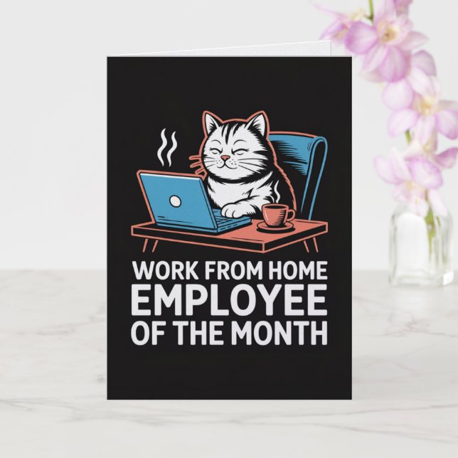 Work From Home Employee Of The Month Card (Orchid)