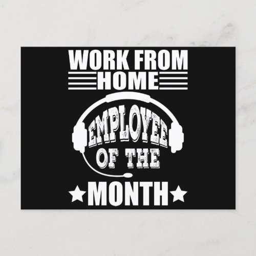 Work From Home Employee Of The Month Holiday Postcard