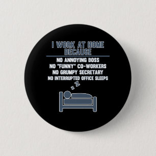 Work From Home Facts Employees Officer Worker Grap Button