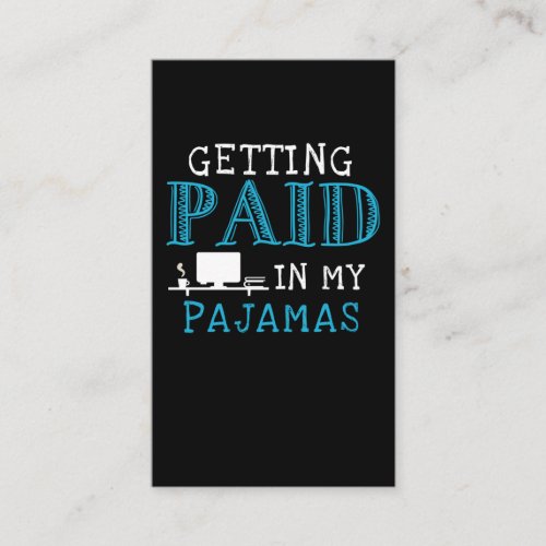 Work From Home Funny Homeoffice Job Business Card