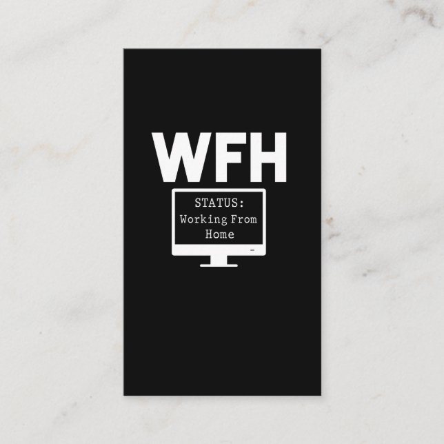 Work From Home Funny Homeoffice Proud Employee Business Card (Front)