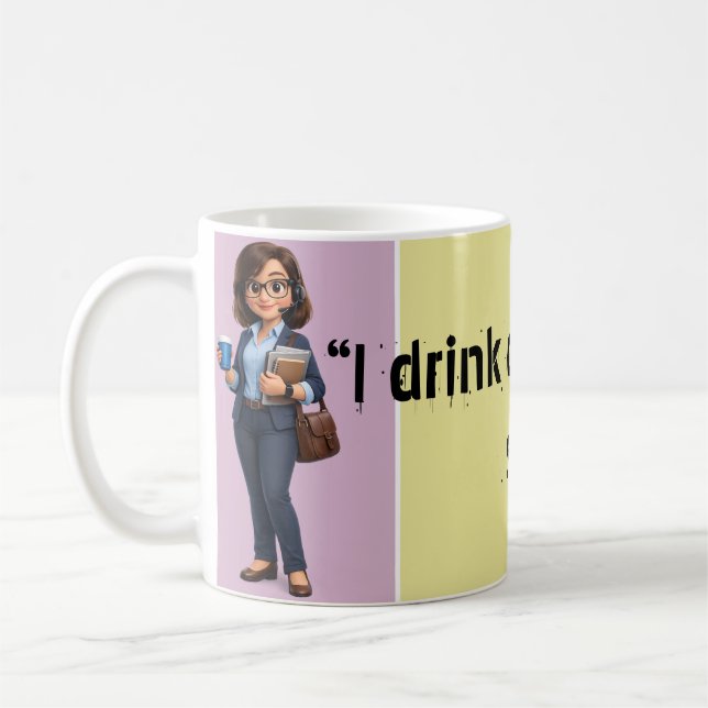 Work From Home Humor Coffee Mug (Left)