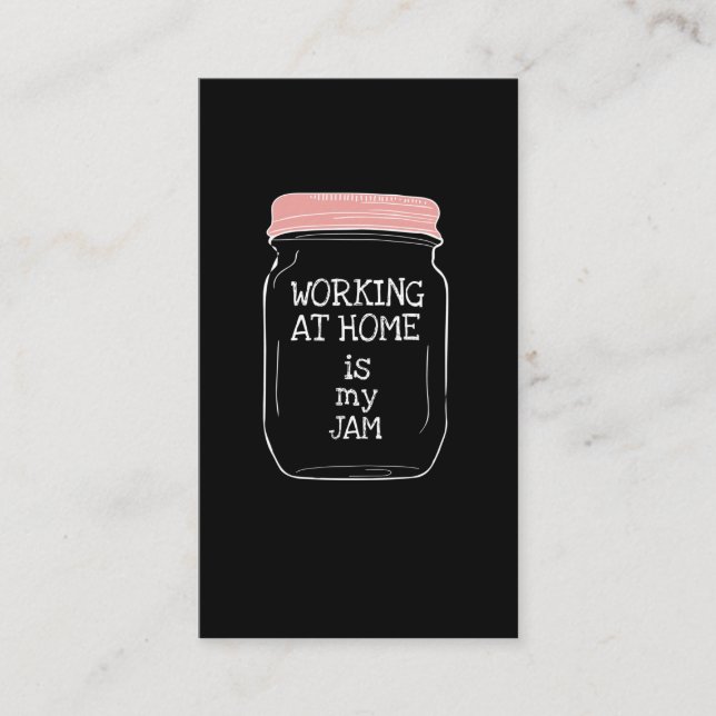 Work From Home Jam Funny Homeoffice Job Business Card (Front)