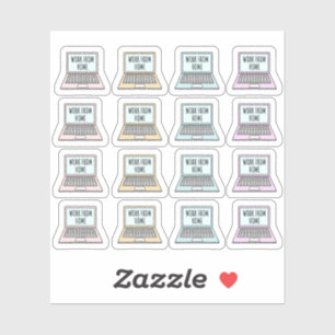 Work From Home Office Day Reminder Laptop Planner Sticker