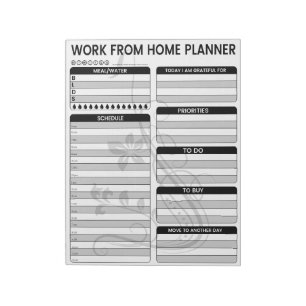 Work From Home Planner, Business Planner Notepad
