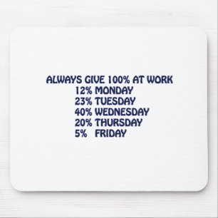 work funny stuff mouse pad