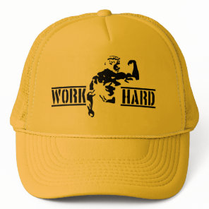 work hard Arnold Schwarzenegger gym weightlifting  Trucker Hat