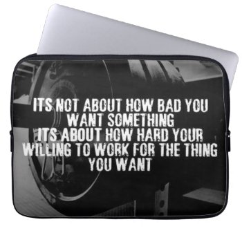 Work Hard - Bodybuilding Workout Motivational Laptop Sleeve by physicalculture at Zazzle