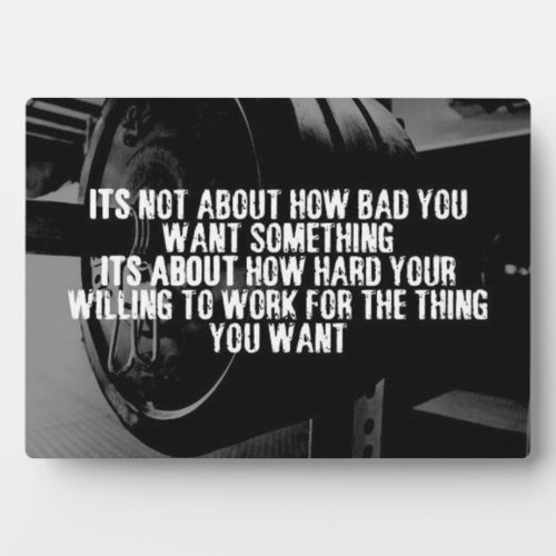 WORK HARD _ Bodybuilding Workout Motivational Plaque