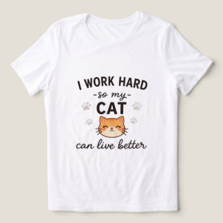 Work Hard Cat Lover Funny T-Shirt Tri-Blend Shirt