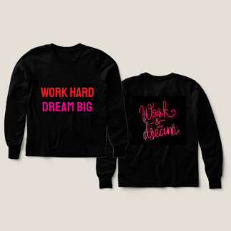 Work Hard Dream Big Motivational Hustle Quote Tri-Blend Shirts