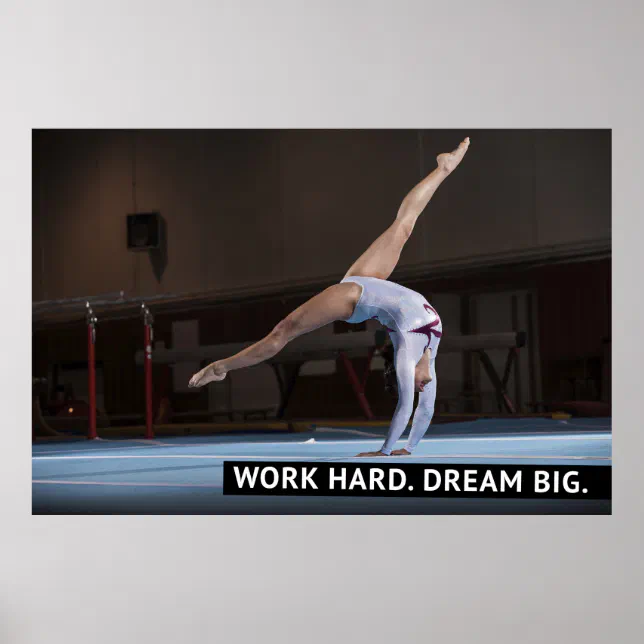 Work Hard, Dream Big - Motivational Poster | Zazzle