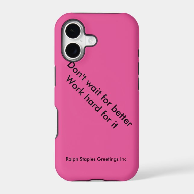 Work Hard Iphone Case (Back)