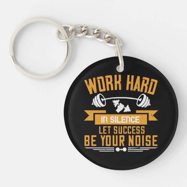 Work hard keychain (Front)
