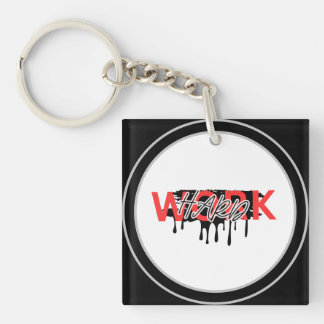 Work Hard Motivational  Keychain