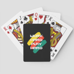 Work Hard Play Hard Cool Design Classic Poker Cards