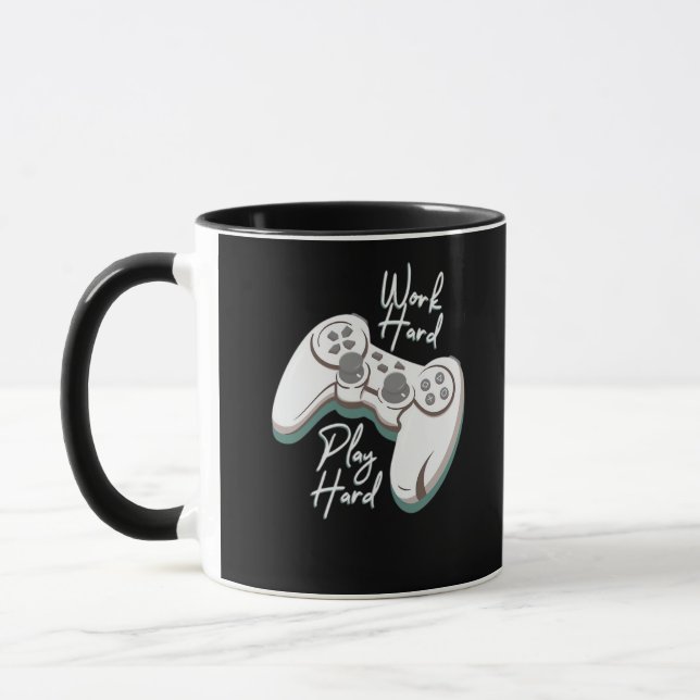 Work Hard Play Hard Essential Funny Mug (Left)