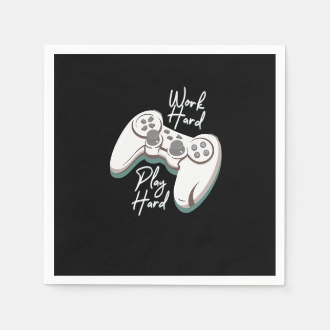 Work Hard Play Hard Essential Funny Napkins (Front)