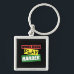 Work Hard Play Hard Essential Trend Keychain<br><div class="desc">A trending favorite that keeps your drive front and center. Wear it and inspire.</div>