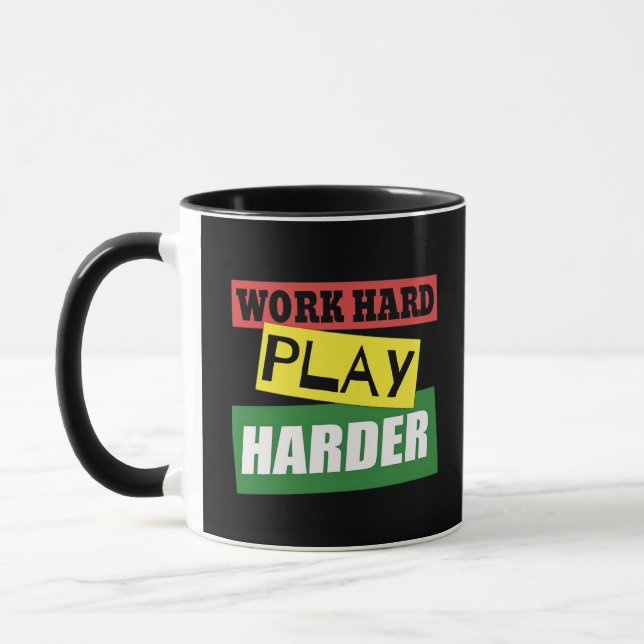 Work Hard Play Hard Essential Trend Mug (Left)