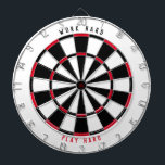 "WORK HARD PLAY HARD" Office Game Room Black/Red D Dart Board<br><div class="desc">Want to attract your employees to go into the office? Let them work hard and play hard at the office! Improve your office game room with this dartboard featuring your company's brand colors and the text "WORK HARD" on the top and "PLAY HARD" on the bottom. Encourage your employees to...</div>