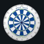 "WORK HARD PLAY HARD" Office Game Room Blue/Green  Dart Board<br><div class="desc">Want to attract your employees to go into the office? Let them work hard and play hard at the office! Improve your office game room with this dartboard featuring your company's brand colors and the text "WORK HARD" on the top and "PLAY HARD" on the bottom. Encourage your employees to...</div>