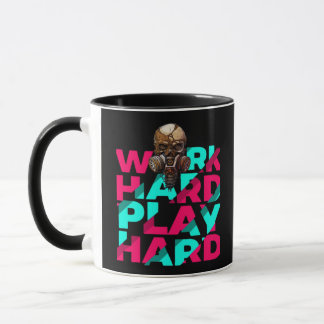 Work Hard Play Hard Skull Motivation Essential Mug