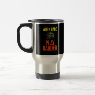 Work Hard Play So Hard Atv Quad Riding Meme Travel Mug