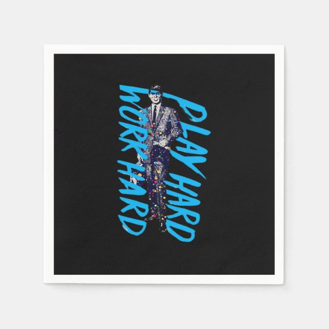 Work Hard Play so Hard Classic Meme Napkins (Front)