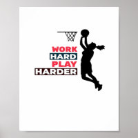 Work Hard Play So Hard Female Basketball Player Cl
