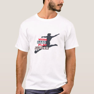 Work Hard Play So Hard Female Soccer Player Classi T-Shirt