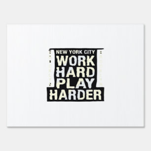 Work Hard Play So Hard- Labor Day Funny and Vintag Sign
