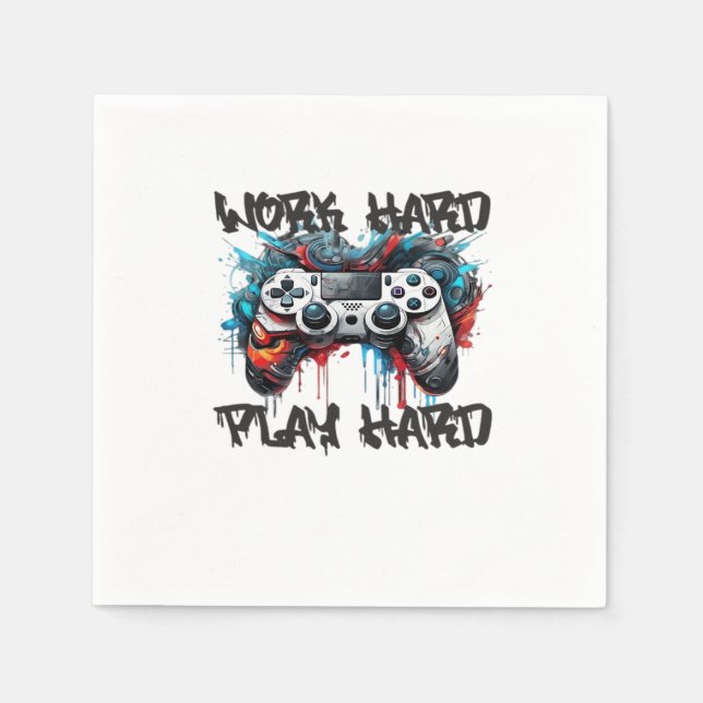 Work Hard, Play So Hard - Labor Day  Napkins (Front)
