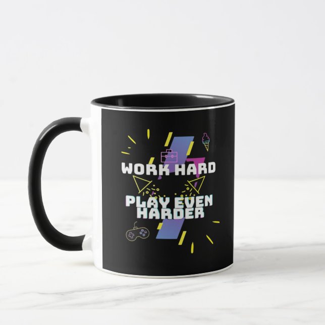 Work Hard, Play So Hard Premium Mug (Left)