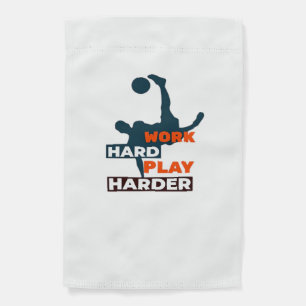 Work Hard Play So Hard Soccer Player Classic Garden Flag