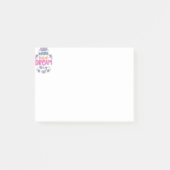 Work hard post-it notes (Front)