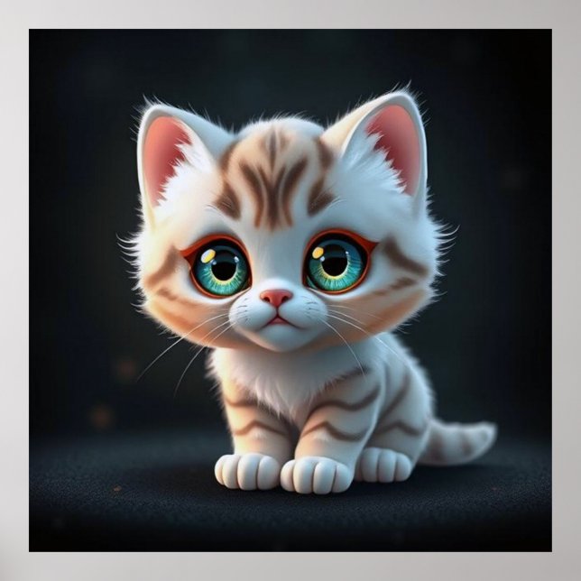 Work Hard, Stay Cute Poster (Front)