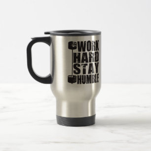 Work Hard Stay Humble - Dumbbell Travel Mug