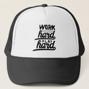 Work Hard Stay Strong Motivational Attitude Goals Trucker Hat