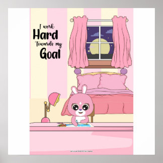 work hard towards goals Wall art
