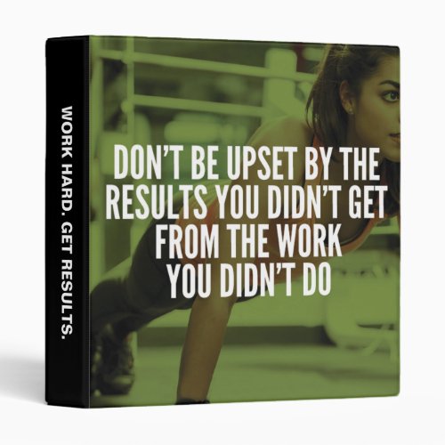 Work Hard _ Womens Gym Workout Motivational 3 Ring Binder
