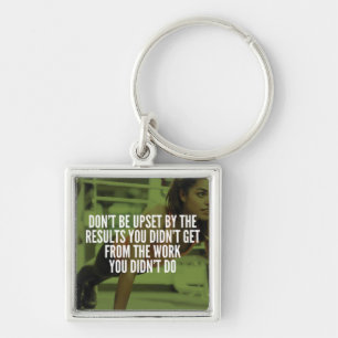 Work Hard - Women's Gym Workout Motivational Keychain